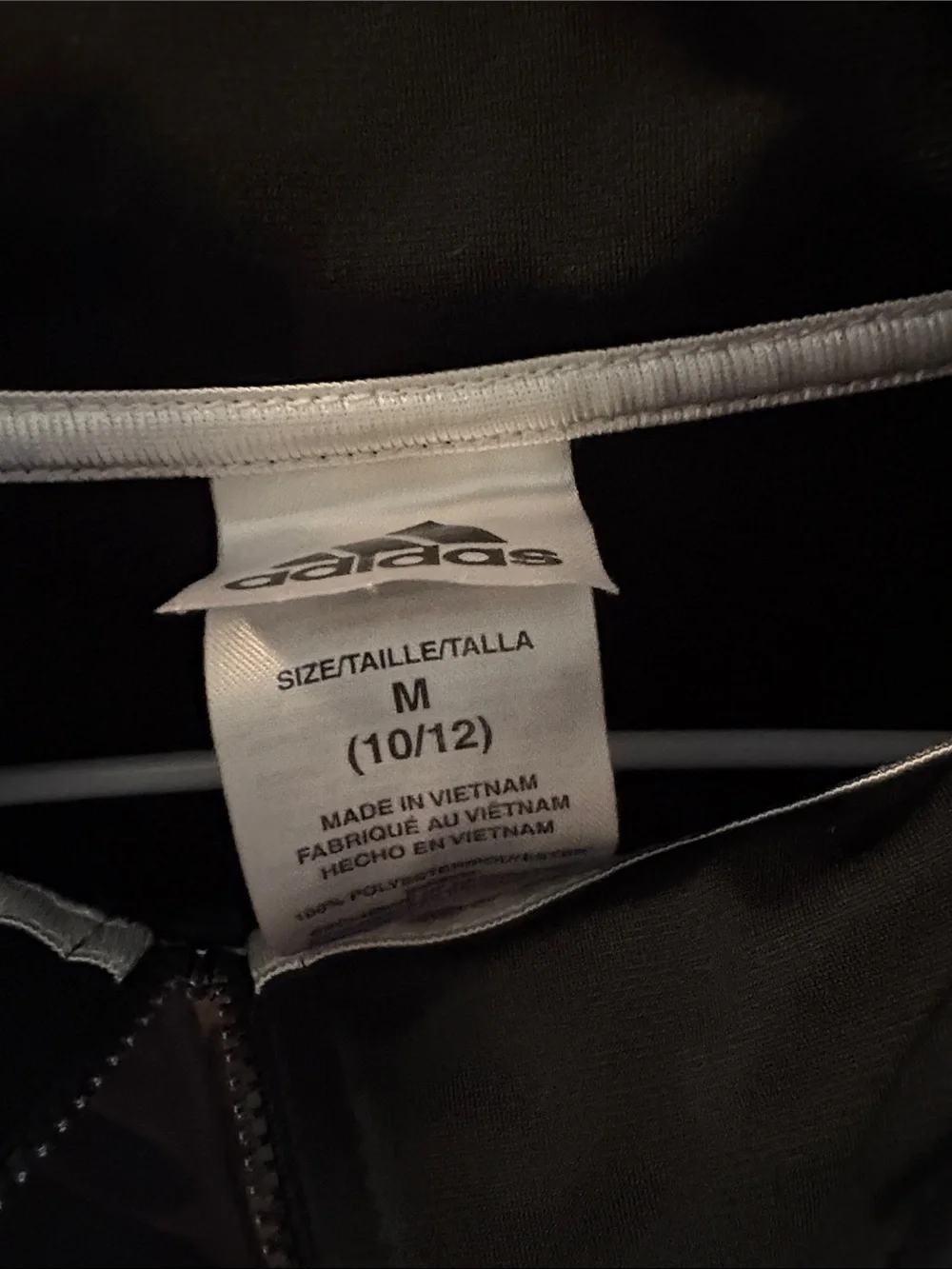 adidas Black Jacket with White Stripes